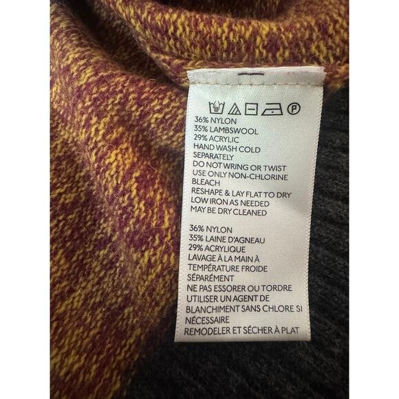 O'Hanlon Mills | Lambswool-Blend Melange Orange Relaxed Cardigan | Size XL - Picture 6 of 6